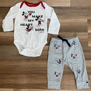 Baby Gap Mickey Valentine’s Day Outfit, 3-6m